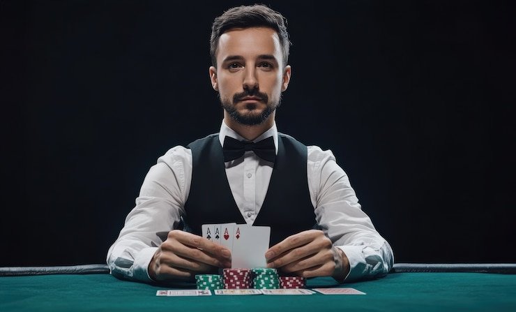Tata letak meja American Roulette detoto menampilkan berbagai jenis taruhan dan area penempatan chip